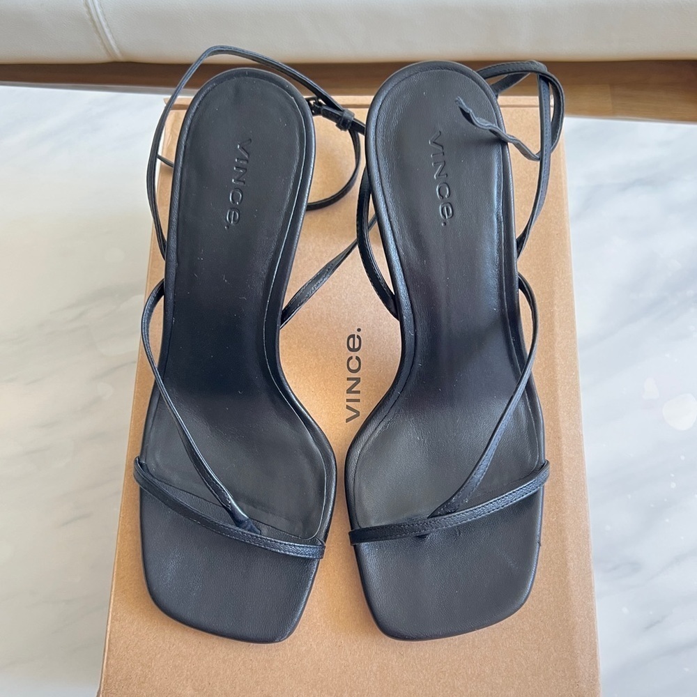 VINCE Leather Heel Sandals in US 8 - Picture 2 of 9